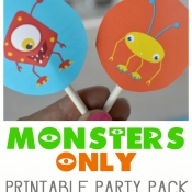 MONSTERS ONLY - printable party pack