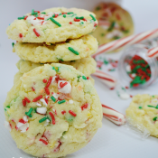 Peppermint Funfetti Cookies - Christmas Recipe
