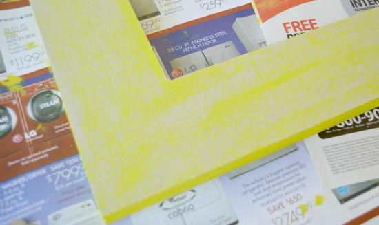 Lime Green Chalkboard Frame