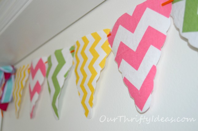 Chevron Banner made with Riley Blake's chevron fabric