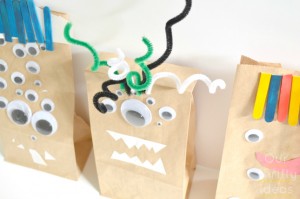 Paper Bag Monsters made by your kids