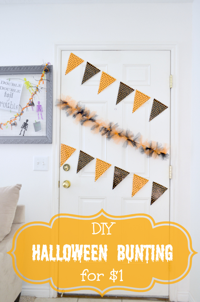 DIY Halloween Bunting for just a dollar