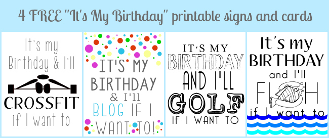 FREE Its my birthday printables - Our Thrifty Ideas