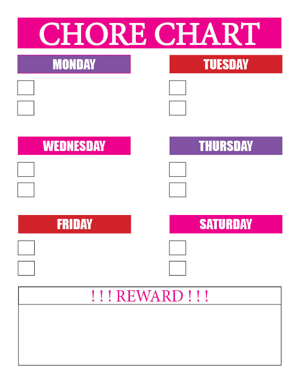 Free Printable Chore Chart PLUS Chore Ideas For Young Kids - Our ...