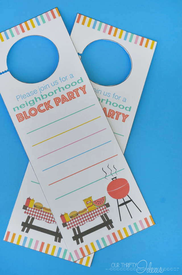 Neighborhood Block Party Invitation Free Printable Our Thrifty Ideas