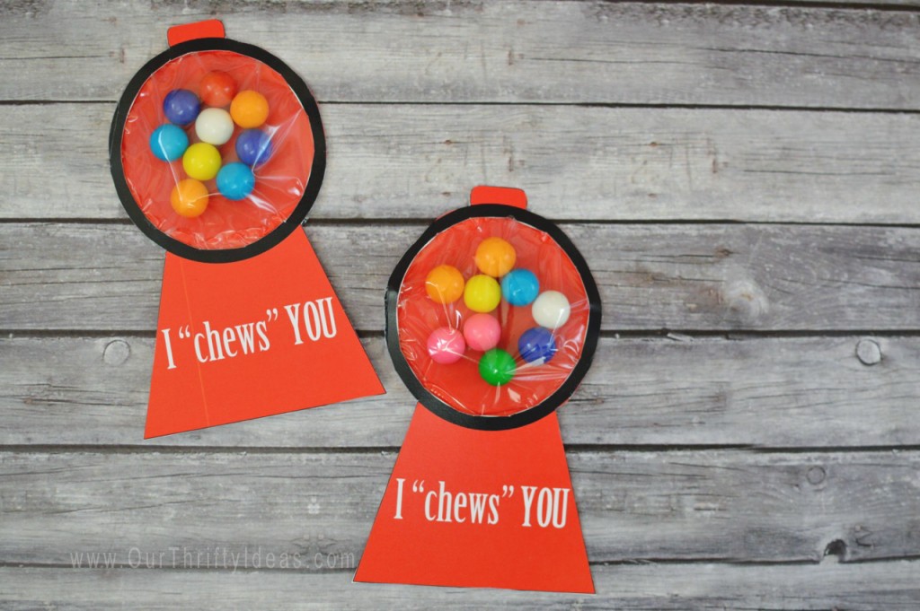 10 valentine box ideas Gumball Machine Printable Valentine Card - Our Thrifty Ideas