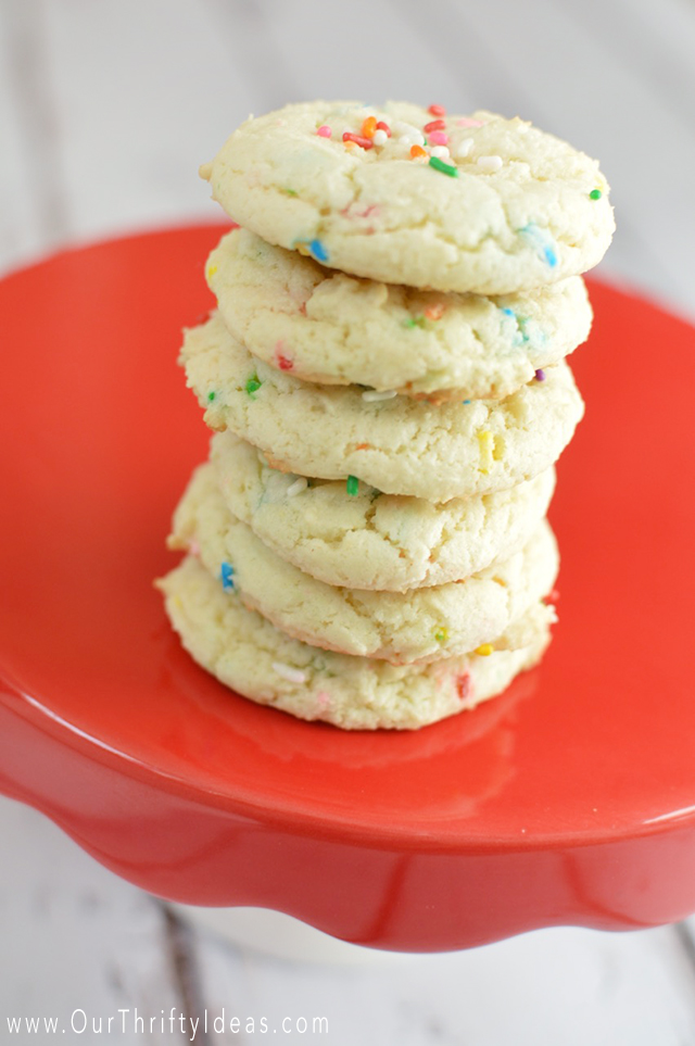 Almond Funfetti Boxed Cake Cookies Our Thrifty Ideas