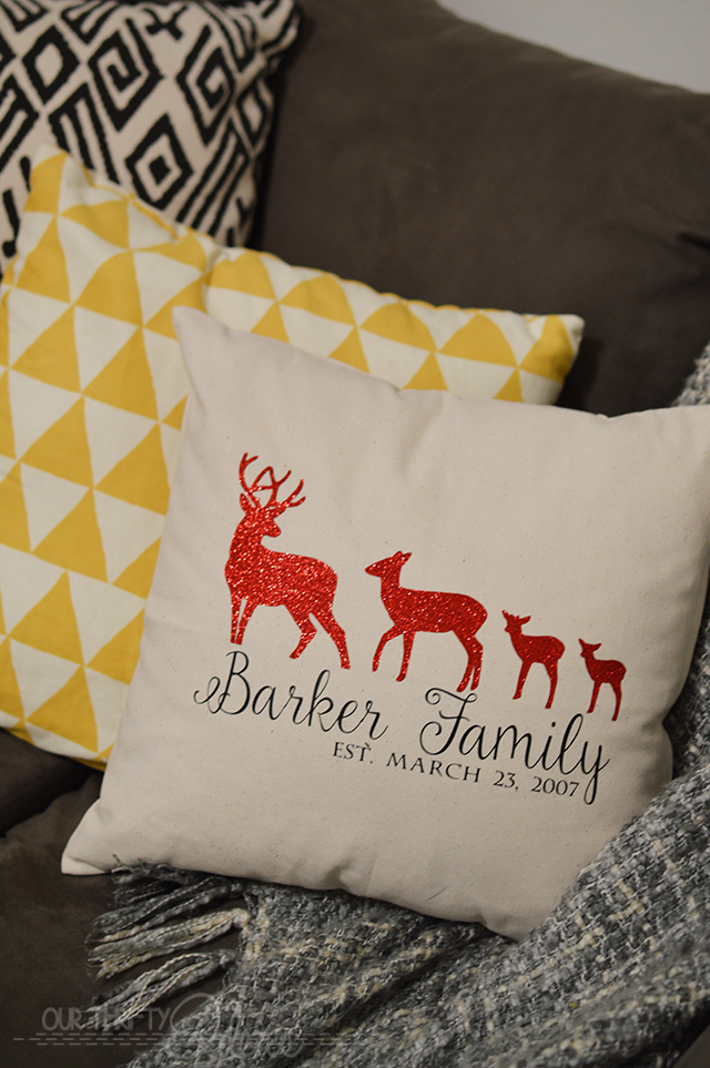 Download DIY Family Pillow using Glittered Vinyl and Cricut - Our ...