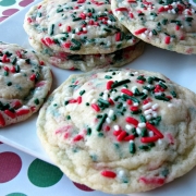 {virtual bake sale} funfetti Christmas cookies