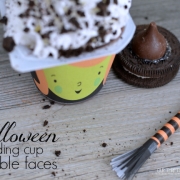 Witch Face Pudding Cups