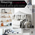 Black & White w/ a pop of color - Room Decor