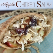 Apple Chicken Salad Pitas - w/ orange almonds