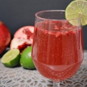 Sparkling Pomegranate Limeade Punch