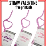 Silly Straw Valentine Printable