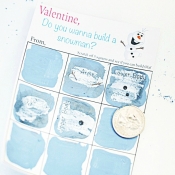 Do You Want To Build A Snowman - DIY Scratch Off Valentine