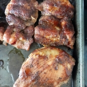 THE BEST smoked chicken thighs on the Traeger