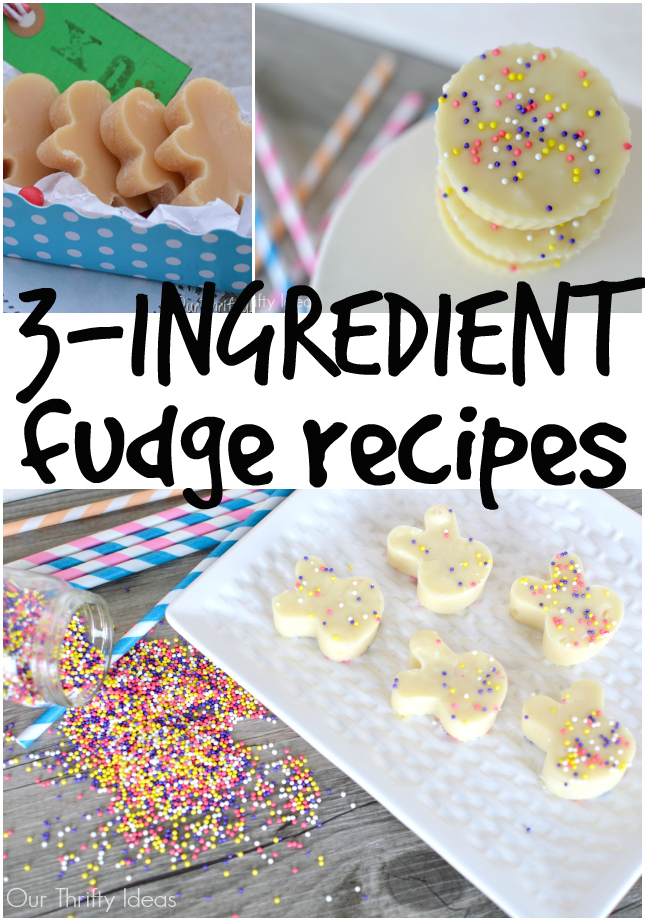 3 ingredient fudge recipes