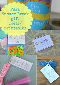 FREE Summer Break gift ideas and printables